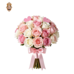 150 Rose Diamond Bouquet Pink Aqua Rose