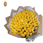 100 Rose Golden Bouquet Yellow Rose