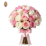 40 Rose American Bouquet Pink Aqua Rose