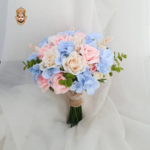 10 Rose Bouquet with Gypso Pink Aqua Rose