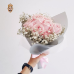 5 Rose Bouquet with Gypso Pink Baby Rose