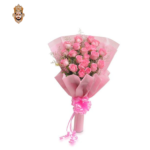 20 Rose Korean Bouquet Pink Jumalia Rose