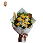 20 Rose Korean Bouquet Yellow Rose