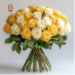 7 Rose Bouquet with Gypso Yellow Rose