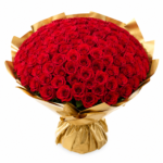 100 Rose Golden Bouquet Red Rose