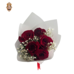 7 Rose Bouquet with Gypso Red Rose