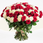 5 Rose Bouquet with Gypso White Rose