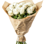 40 Rose American Bouquet White Rose